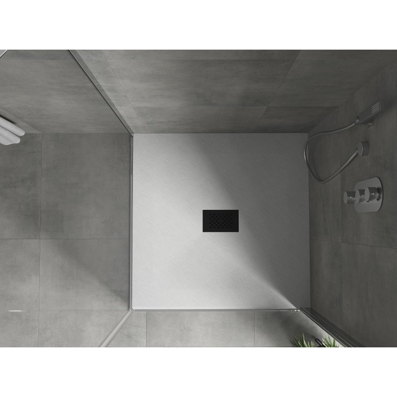Mexen Hugo čtvercový sprchový kout SMC 100 x 100 cm, bílý, černý kryt - 42101010-B