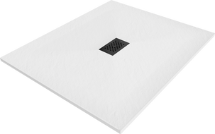 Mexen Hugo čtvercový sprchový kout SMC 110 x 100 cm, bílý, černá maskovací - 42101011-B