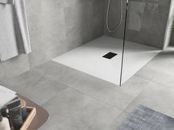 Mexen Hugo sprchová vanička obdélníková SMC 130 x 100 cm, bílá, černý kryt - 42101013-B