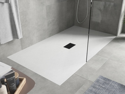Mexen Hugo obdélníkový sprchový kout SMC 160 x 100 cm, bílý, černá krytka - 42101016-B
