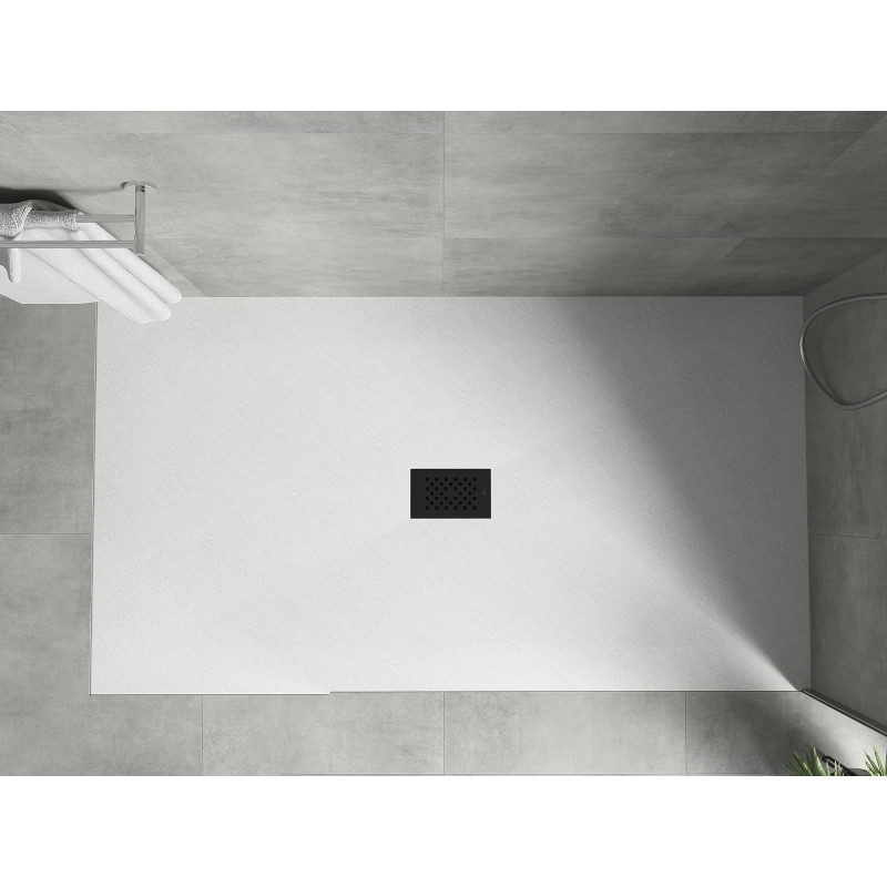 Mexen Hugo obdélníkový sprchový kout SMC 170 x 100 cm, bílý, černá krytka - 42101017-B