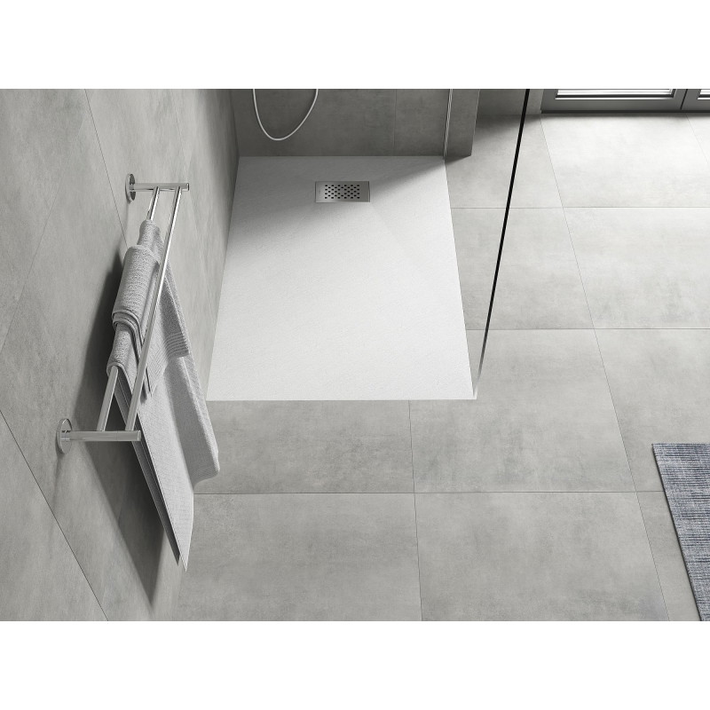 Mexen Hugo obdélníkový sprchový kout SMC 110 x 90 cm, bílý, krytka inox - 42109011-X