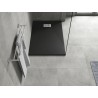 Mexen Hugo obdélníková vanička SMC 80 x 70 cm, černá, krytka inox - 42707080-X