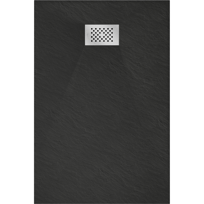 Mexen Hugo sprchová vanička obdélníková SMC 120 x 70 cm, černá, kryt inox - 42707012-X