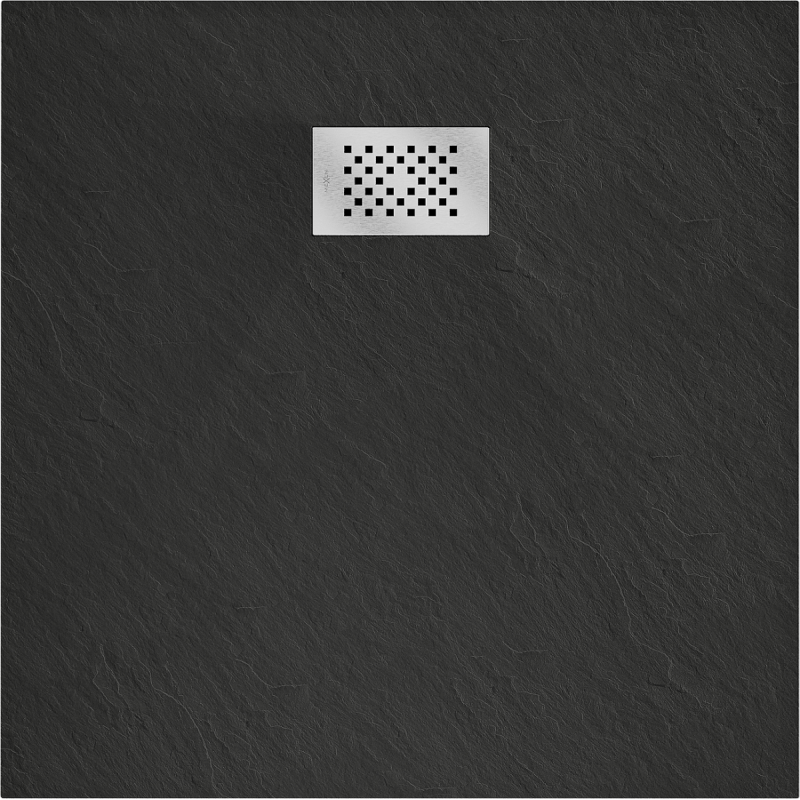 Mexen Hugo čtvercový sprchový kout SMC 80 x 80 cm, černý, kryt inox - 42708080-X