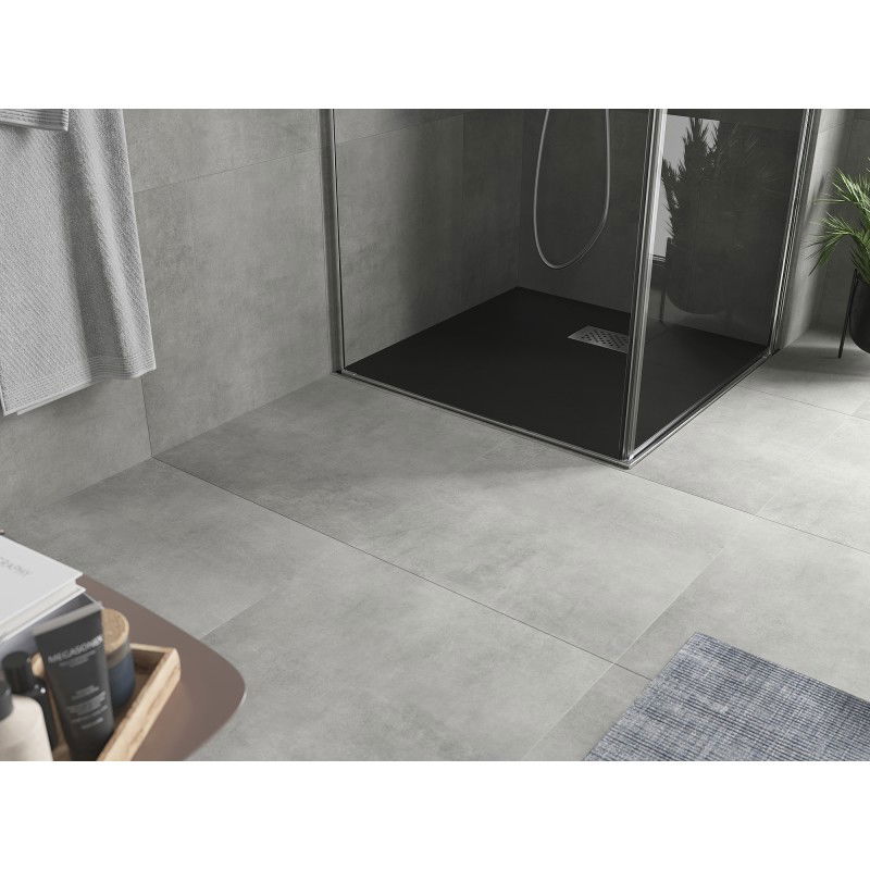 Mexen Hugo čtvercový sprchový kout SMC 80 x 80 cm, černý, kryt inox - 42708080-X