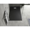 Mexen Hugo obdélníkový sprchový kout SMC 140 x 80 cm, černý, kryt inox - 42708014-X