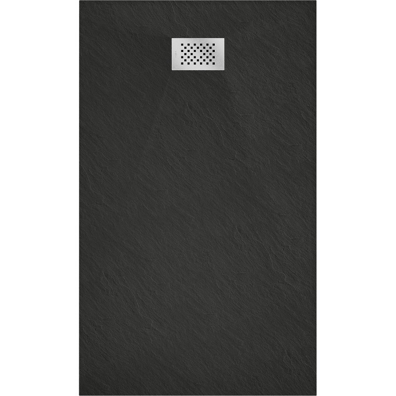 Mexen Hugo obdélníková sprchová vanička SMC 150 x 80 cm, černá, krytka inox - 42708015-X