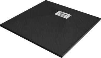 Mexen Hugo čtvercový sprchový kout SMC 90 x 90 cm, černý, kryt inox - 42709090-X