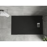 Mexen Hugo obdélníková vanička SMC 160 x 90 cm, černá, krytka inox - 42709016-X