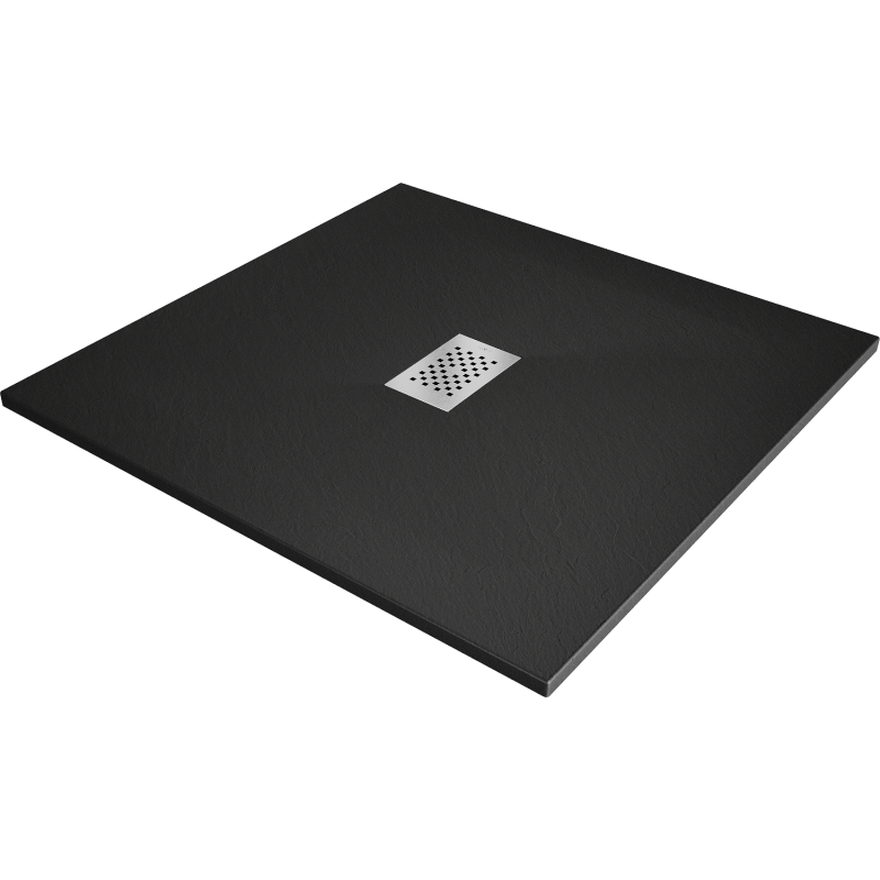 Mexen Hugo čtvercový sprchový kout SMC 100 x 100 cm, černý, krytka inox - 42701010-X