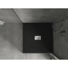 Mexen Hugo čtvercová sprchová vanička SMC 100 x 100 cm, černá, kryt inox - 42701010-X