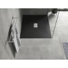 Mexen Hugo obdélníkový sprchový kout SMC 140 x 100 cm, černý, krytka inox - 42701014-X
