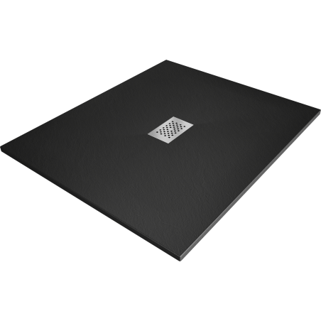 Mexen Hugo obdélníková sprchová vanička SMC 130 x 100 cm, černá, kryt inox - 42701013-X