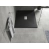 Mexen Hugo obdélníkový sprchový kout SMC 140 x 100 cm, černý, krytka inox - 42701014-X