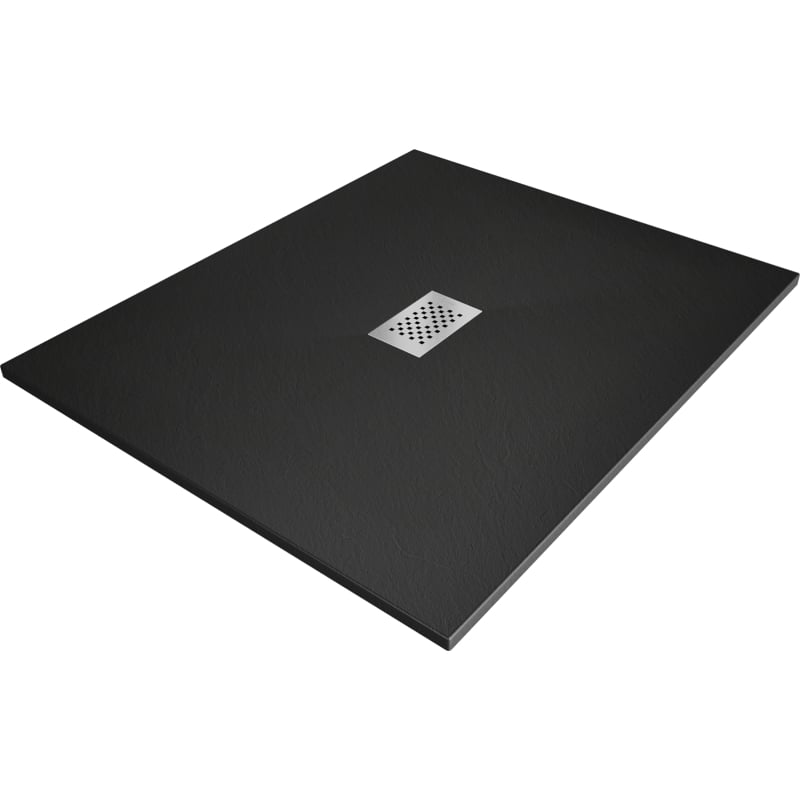 Mexen Hugo obdélníkový sprchový kout SMC 140 x 100 cm, černý, krytka inox - 42701014-X