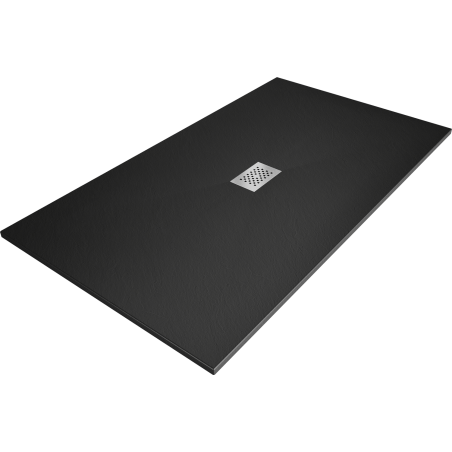 Mexen Hugo obdélníkový sprchový kout SMC 150 x 100 cm, černý, krytka inox - 42701015-X