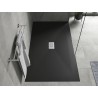 Mexen Hugo obdélníkový sprchový kout SMC 200 x 100 cm, černý, krytka inox - 42701020-X
