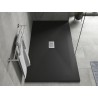 Mexen Hugo obdélníková sprchová vanička SMC 170 x 100 cm, černá, kryt inox - 42701017-X