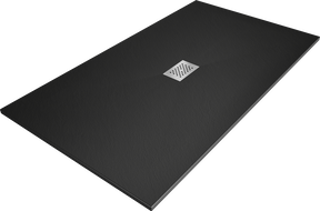 Mexen Hugo obdélníková sprchová vanička SMC 200 x 100 cm, černá, kryt inox - 42701020-X