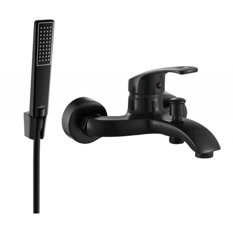 Mexen Fabia R72 vana baterie se sprchovou soupravou, černá - 74653R72-70