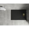 Mexen Hugo obdélníková sprchová vanička SMC 130 x 80 cm, černá, kryt zlatý - 42708013-G
