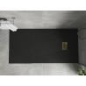 Mexen Hugo obdélníková sprchová vanička SMC 180 x 80 cm, černá, zlatý kryt - 42708018-G