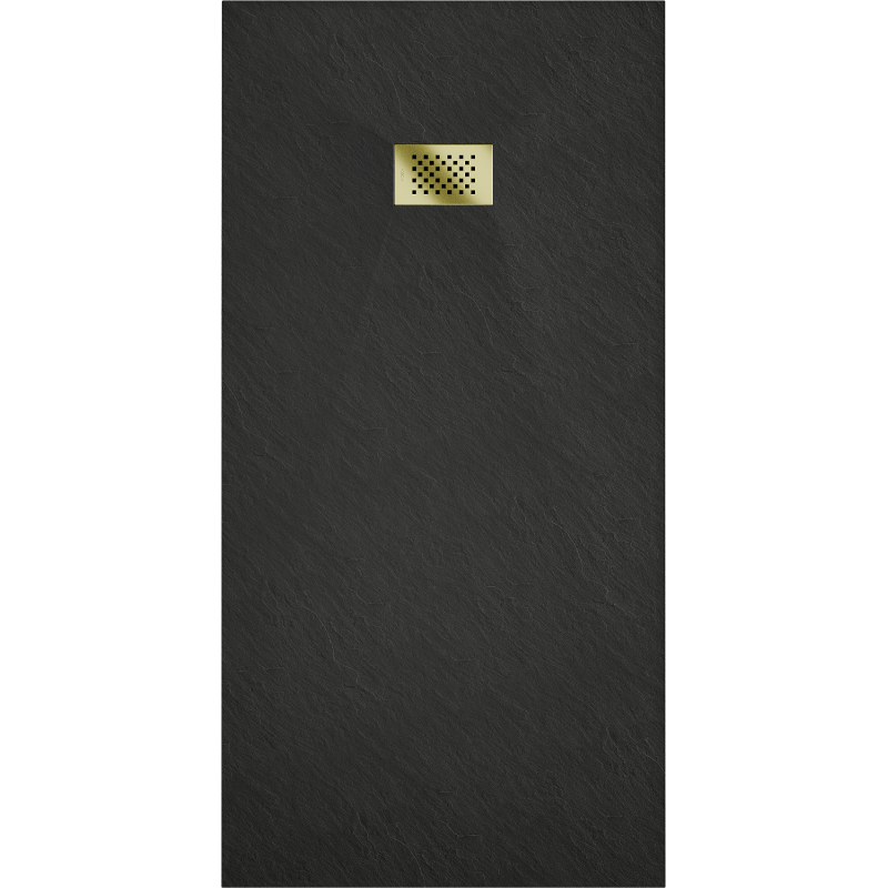 Mexen Hugo obdélníkový sprchový kout SMC 180 x 80 cm, černý, krytka zlatá - 42708018-G