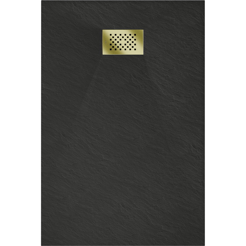 Mexen Hugo obdélníkový sprchový kout SMC 100 x 90 cm, černý, zlatá maska - 42709010-G