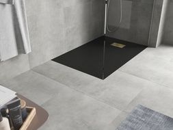 Mexen Hugo obdélníkový sprchový kout SMC 110 x 90 cm, černý, krytka zlatá - 42709011-G