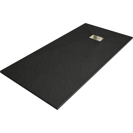 Mexen Hugo obdélníkový sprchový kout SMC 170 x 90 cm, černý, krytka zlatá - 42709017-G