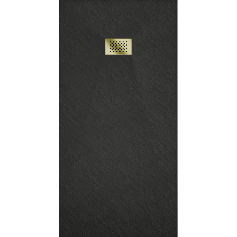 Mexen Hugo obdélníkový sprchový kout SMC 180 x 90 cm, černý, zlatá maskovna - 42709018-G