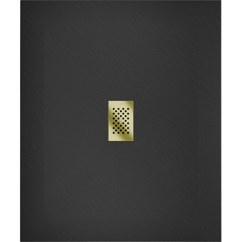 Mexen Hugo sprchová vanička obdélníková SMC 140 x 100 cm, černá, krytka zlatá - 42701014-G