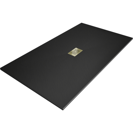 Mexen Hugo obdélníkový sprchový kout SMC 170 x 100 cm, černý, kryt zlatá - 42701017-G