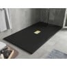 Mexen Hugo obdélníková sprchová vanička SMC 200 x 100 cm, černá, zlatá krytka - 42701020-G