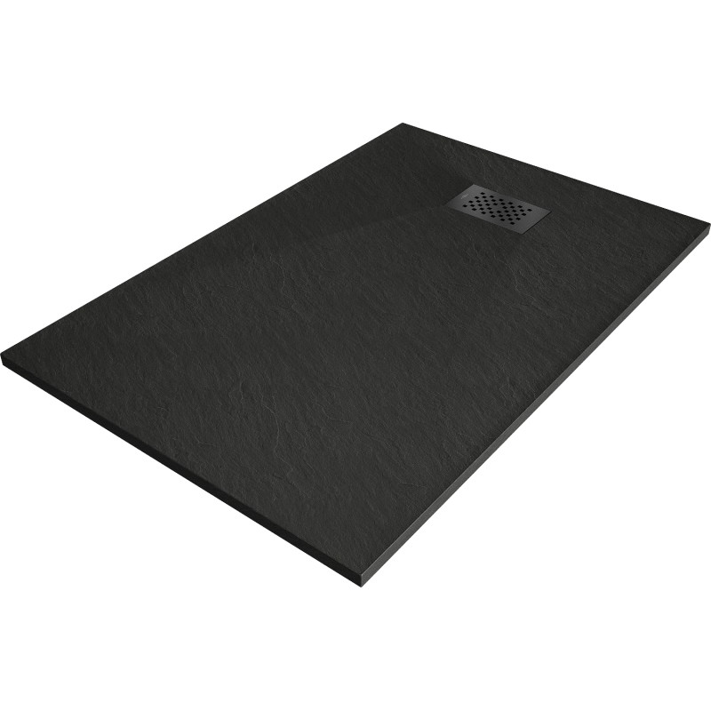 Mexen Hugo obdélníková sprchová vanička SMC 100 x 90 cm, černá, kryt černý - 42709010-B
