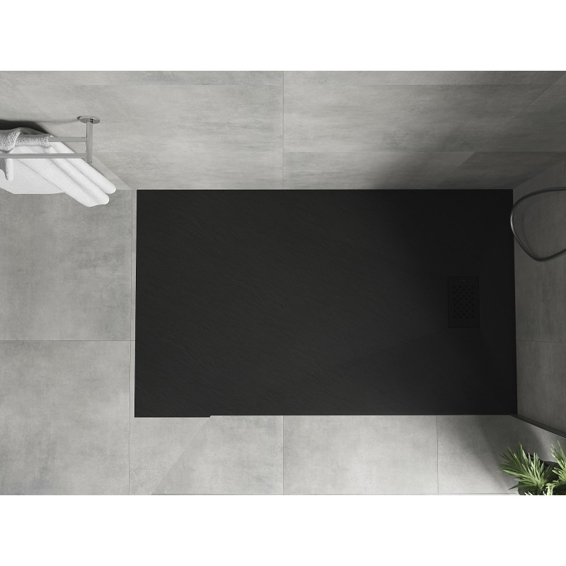 Mexen Hugo obdélníkový sprchový kout SMC 160 x 90 cm, černý, černá maska - 42709016-B