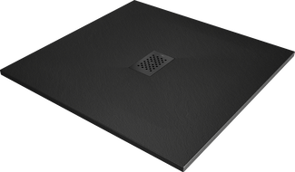 Mexen Hugo čtvercová sprchová vanička SMC 100 x 100 cm, černá, černý kryt - 42701010-B