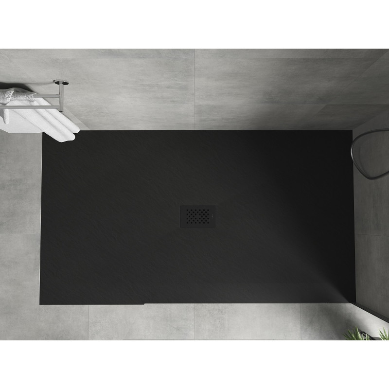 Mexen Hugo obdélníková sprchová vanička SMC 200 x 100 cm, černá, černý kryt - 42701020-B