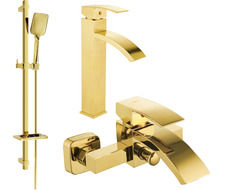 Mexen Libra DQ62 koupelnový set, zlatý - 745113DQ62-50
