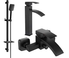 Mexen Libra DQ62 koupelnový set, černý - 745113DQ62-70