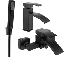 Mexen Libra R77 koupelnová sada, černá - 745103R77-70