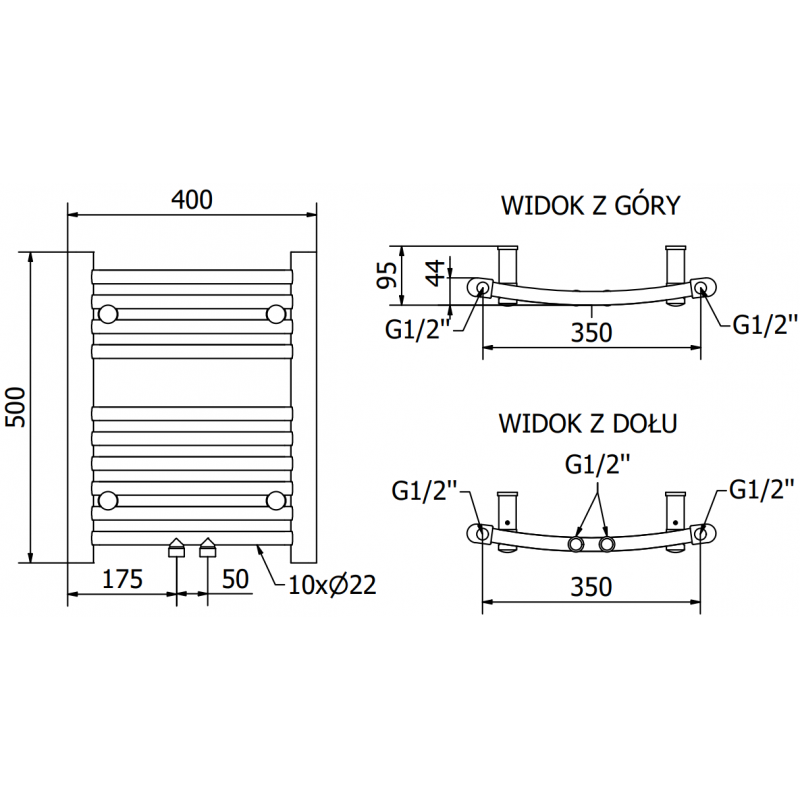 Mexen Ares elektrický radiátor 500 x 400 mm, 300 W, bílý - W102-0500-400-6300-20
