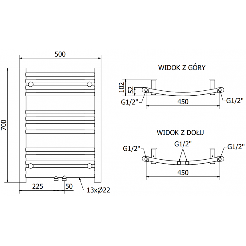 Mexen Ares elektrický radiátor 700 x 500 mm, 300 W, bílý - W102-0700-500-6300-20