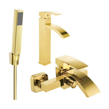 Mexen Libra R77 koupelnová sada, zlatá - 745113R77-50