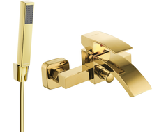 Mexen Libra R77 vanová baterie se sprchovou sadou, zlatá - 74513R77-50