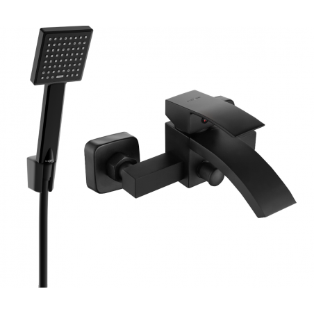 Mexen Libra R45 vanová baterie se sprchovou sadou, černá - 74513R45-70