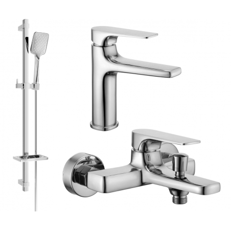 Mexen Lynx DQ62 koupelnový set, chrom - 745903DQ62-00