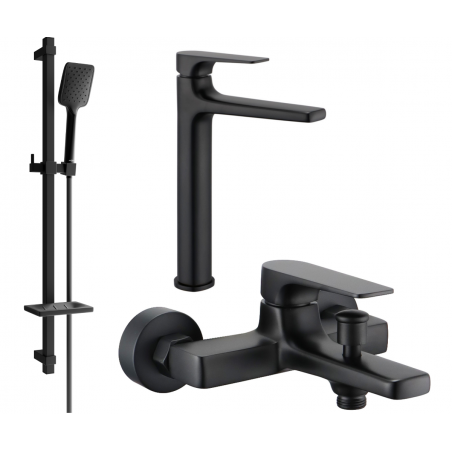Mexen Lynx DQ62 koupelnová sada, černá - 745913DQ62-70