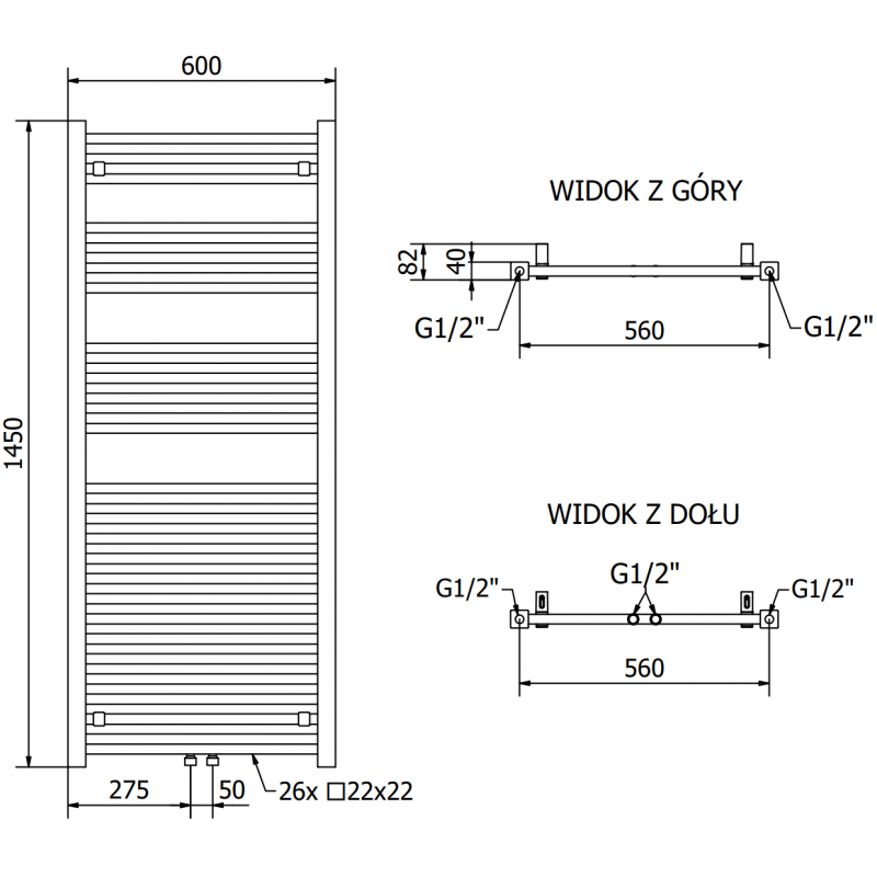 Mexen Pluton elektrický radiátor 1450 x 600 mm, 900 W, bílý - W106-1450-600-2900-20